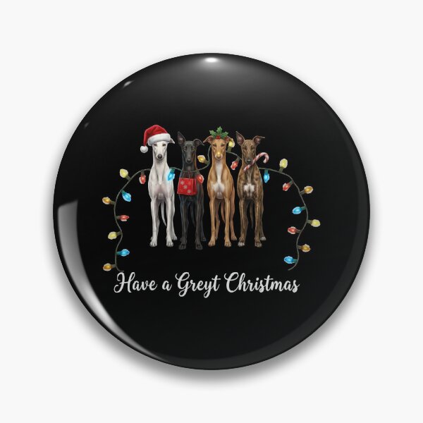Item preview, Have a Greyt Christmas Funny Greyhound and Whippet Cartoon designed and sold by zoughlal.