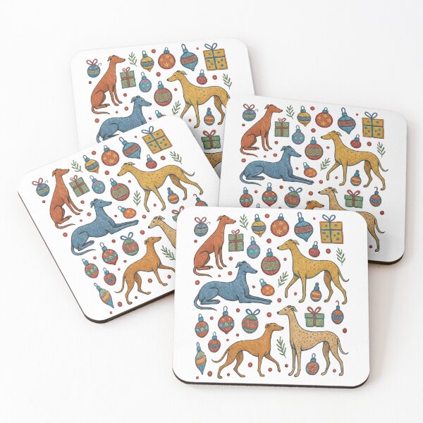 Item preview, Faux Embroidery Patchwork Pattern Sighthounds and Ornaments designed and sold by zoughlal.