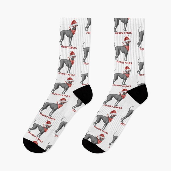 Item preview, Cool Modern Greyhound Wearing Sunglasses and Santa Hat Sketch designed and sold by zoughlal.