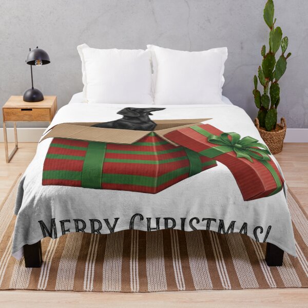 Item preview, Dachshund Wiener Dog Popping Out of Christmas Gift Box designed and sold by zoughlal.