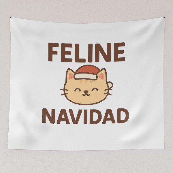 Item preview, Feline Navidad – Funny Kawaii Christmas Cat Design designed and sold by StyleLap.