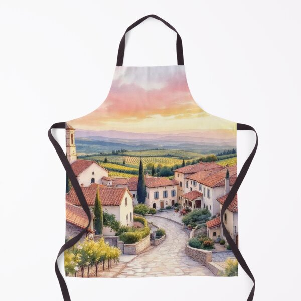 Item preview, Sunset over a Provençal village designed and sold by jefboutique6150.