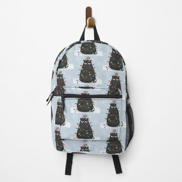 Item preview, Grumpy Black Cat Shaped Like Christmas Tree with Star designed and sold by zoughlal.
