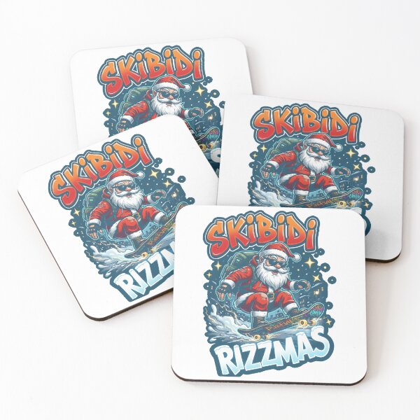 Item preview, Skibidi Rizzmas Cool Santa Skateboarding Graffiti Art designed and sold by zoughlal.