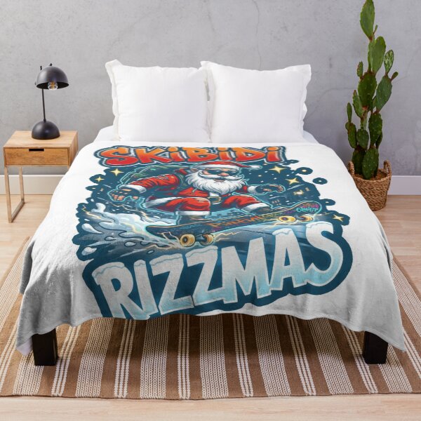 Item preview, Skibidi Rizzmas Cool Santa Skateboarding Graffiti Art designed and sold by zoughlal.