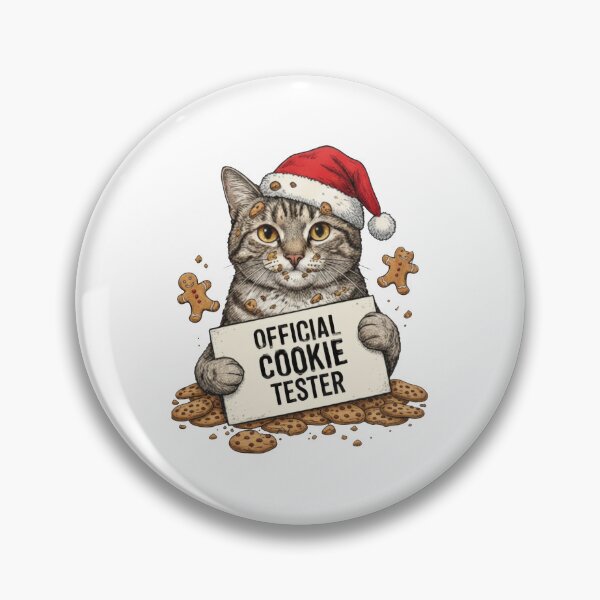 Item preview, Official Cookie Tester Funny Cat Eating Gingerbread Men designed and sold by zoughlal.