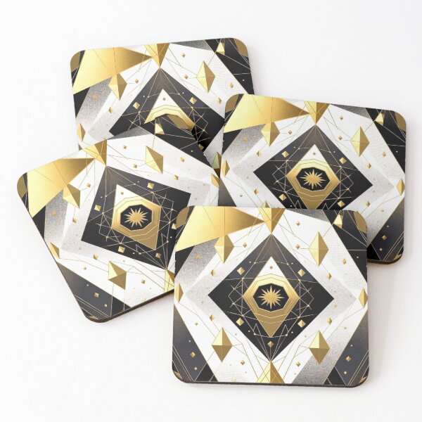 Item preview, Luxury Gold Geometric Pattern AOP Print designed and sold by GuffyGlowVault.