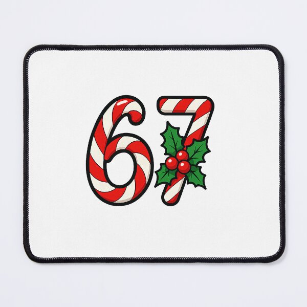 Item preview, Candy Cane Six Seven Funny Bright Festive Holiday Numbers designed and sold by torildorxop.