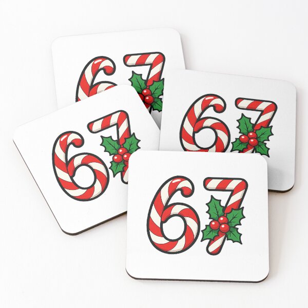 Item preview, Candy Cane Six Seven Funny Bright Festive Holiday Numbers designed and sold by torildorxop.