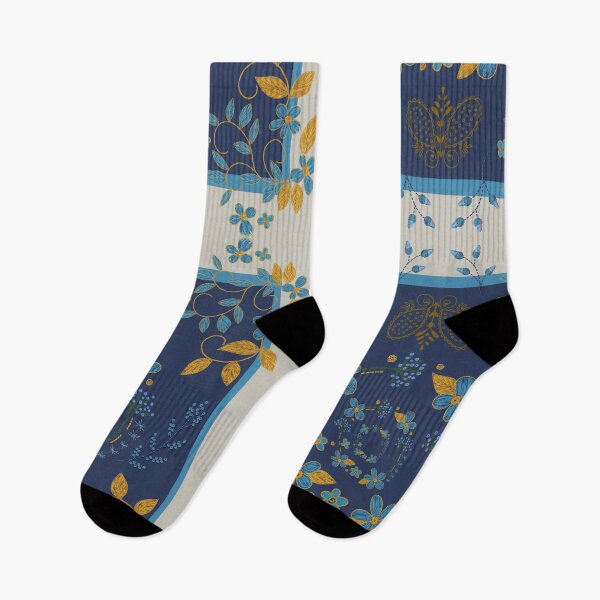 Item preview, Midnight Blue Floral Elegance Pattern designed and sold by Eyesome.