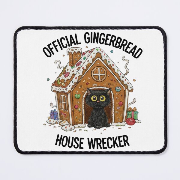 Item preview, Official Gingerbread House Wrecker Funny Black Cat Cartoon designed and sold by zoughlal.