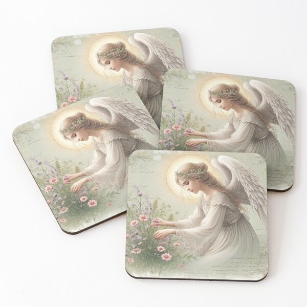 Item preview, Ethereal Angel with wildflowers designed and sold by Angelstkw.