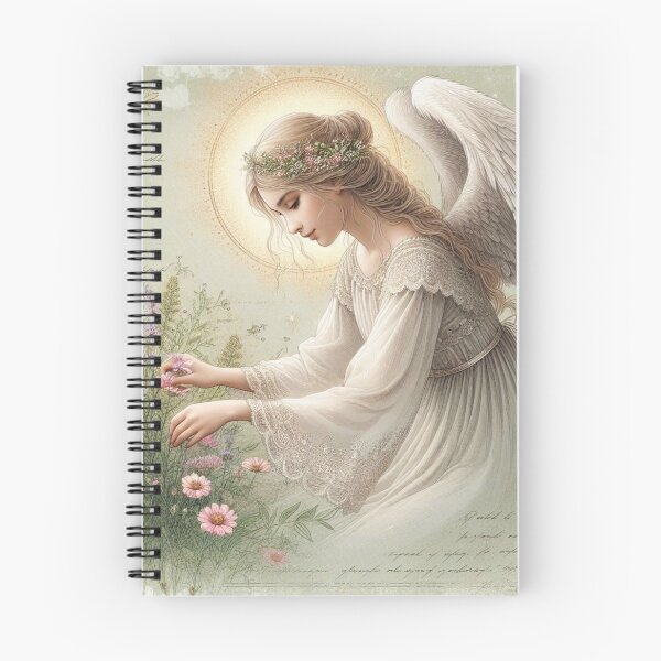 Item preview, Ethereal Angel with wildflowers designed and sold by Angelstkw.