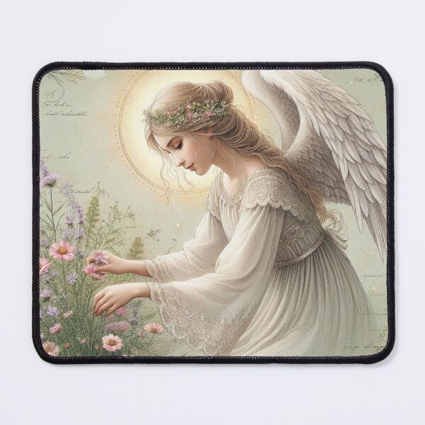 Item preview, Ethereal Angel with wildflowers designed and sold by Angelstkw.