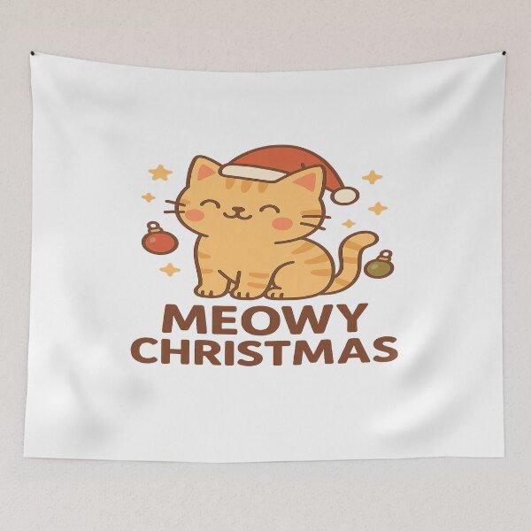 Item preview, Jolliest Cat of All – Cute Kawaii Christmas Cat Design designed and sold by StyleLap.