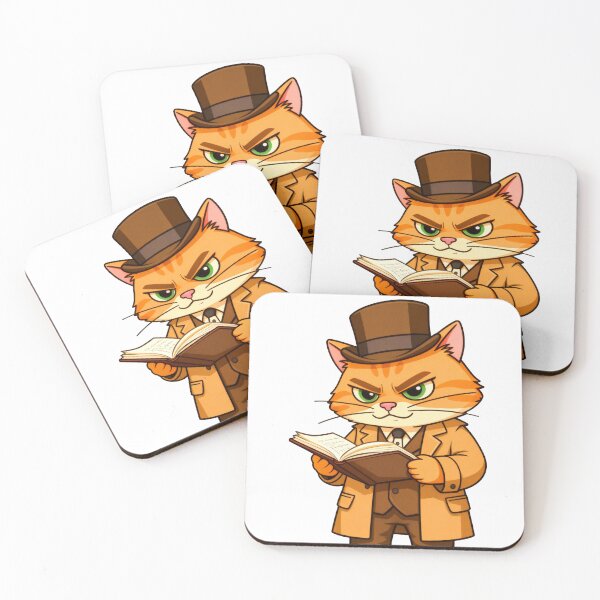 Item preview, Master Cat Analyzes Clues – Deep in His Case File! designed and sold by SmartDesigner-.