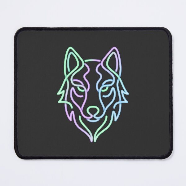 Item preview, Neon Wolf Head | Geometric Line Art Minimalist Design designed and sold by RebelPaintBrush.