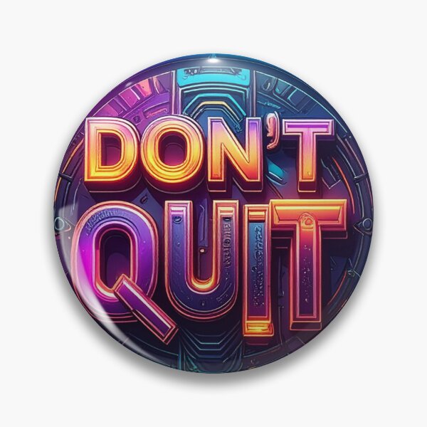 Item preview, Don’t Quit – Motivational Neon Typography Design | Inspirational Quote Art designed and sold by MeluryPrints.
