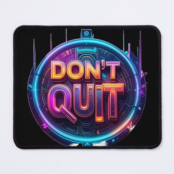 Item preview, Don’t Quit – Motivational Neon Typography Design | Inspirational Quote Art designed and sold by MeluryPrints.