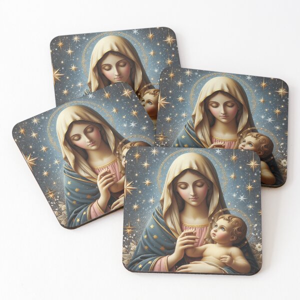 Item preview, Advent Christmas Virgin Mary with baby Jesus designed and sold by JaroDesign2023.