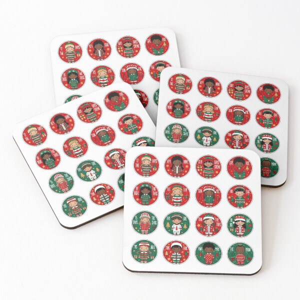 Item preview, 12 Days of Christmas - Kids in Holiday Outfits - Stickers designed and sold by InfiniteOnyx.