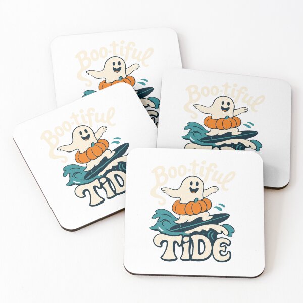 Item preview, Bootiful Tide Ghost Surfing Pumpkin designed and sold by TwillTees.
