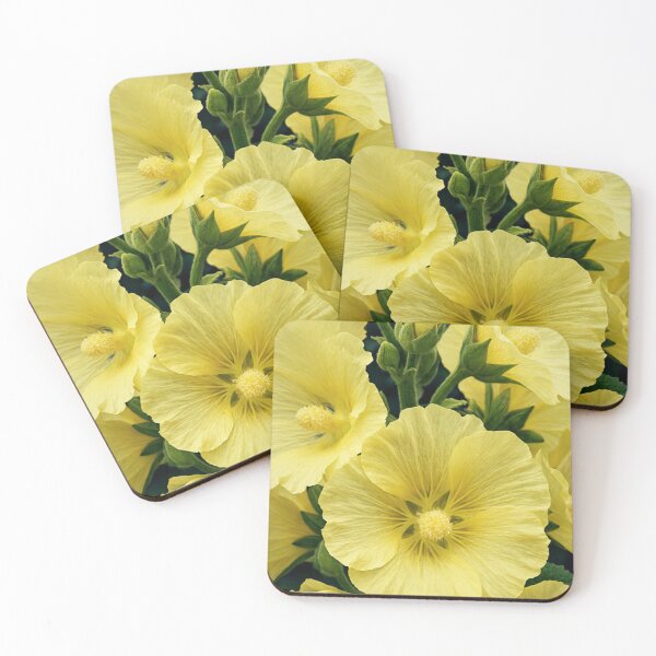 Artikelvorschau, Pastel Yeller Hollyhocks entworfen und verkauft von C ON V E RS A T I O N~PE A C E ™.