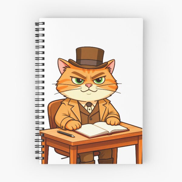 Item preview, Master Cat at His Desk – Writing the Final Report! designed and sold by SmartDesigner-.
