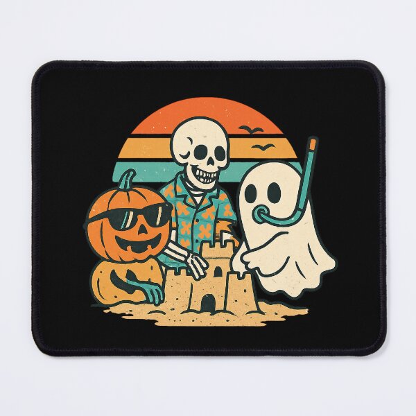 Item preview, Pumpkin Beach Day Skeleton Ghost Sandcastle designed and sold by TwillTees.