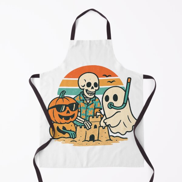 Item preview, Pumpkin Beach Day Skeleton Ghost Sandcastle designed and sold by TwillTees.
