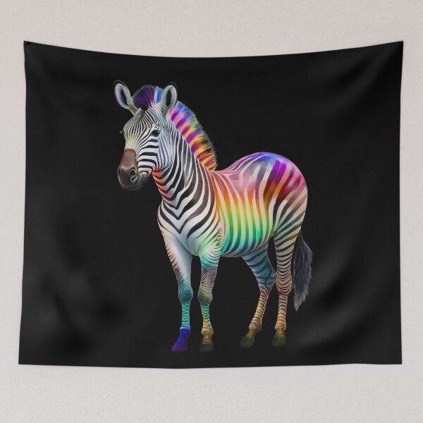 Artikelvorschau, Regenbogenfarbene Tribal-Streifen – Zebra-Designs entworfen und verkauft von RockitBaby.