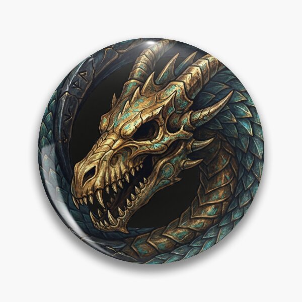 Item preview, Dragon Coil Rune Ring - World Serpent Jörmungandr Ouroboros Art designed and sold by AwesomeBeyondLimits.