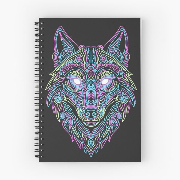 Item preview, Detailed Neon Wolf | Psychedelic Ornate Geometric Art designed and sold by RebelPaintBrush.