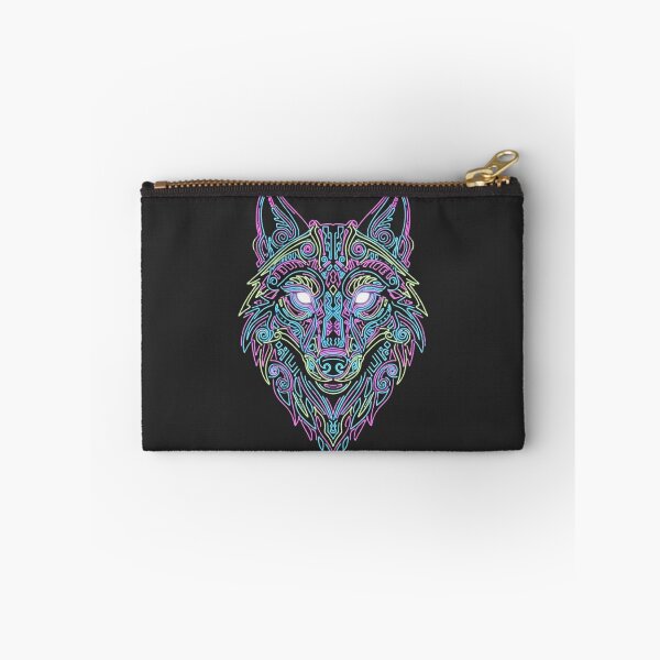 Item preview, Detailed Neon Wolf | Psychedelic Ornate Geometric Art designed and sold by RebelPaintBrush.