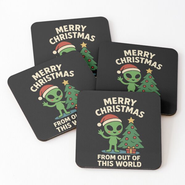 Item preview, Out of This World Alien Christmas - Funny Space Holiday Illustration designed and sold by Nature's Palette.