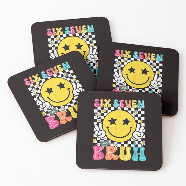 Item preview, Six Seven Bruh Cute Smile Funny Bright Gen Alpha  designed and sold by ImeldaSparks.