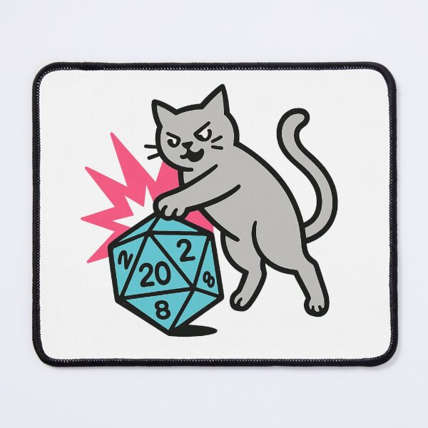 Item preview, Paw of Fate D20 – Tabletop RPG Cat T-Shirt designed and sold by PurfectAttitude.