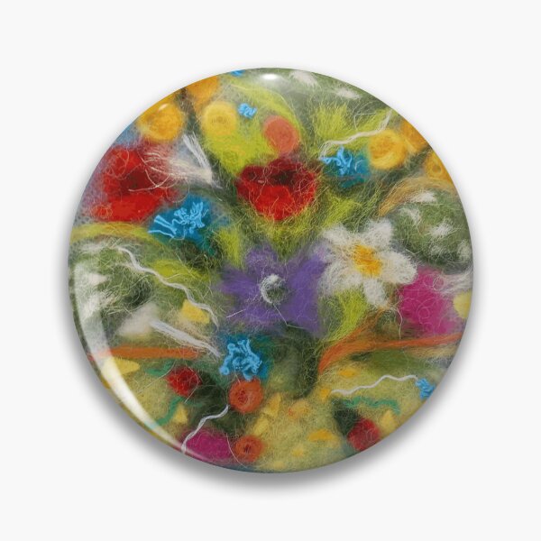 Item preview, Floral picture in carded wool, Bouquet of flowers in a blue vase designed and sold by FLEURDELAINE04.