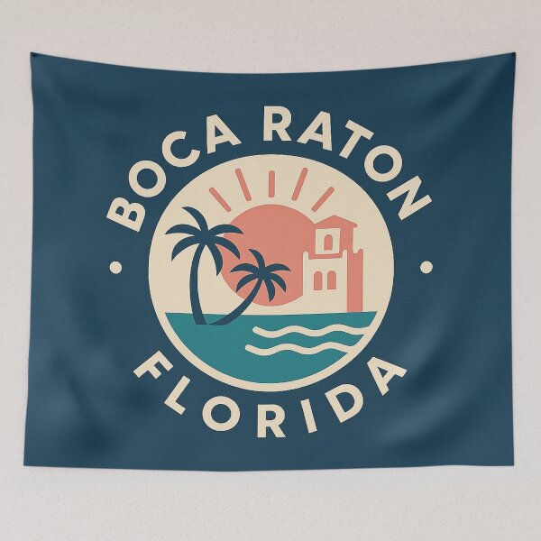 Item preview, Boca Raton Florida Sunrise Palm Circular Design designed and sold by American Travels.