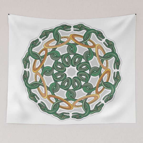 Item preview, Double headed green snake mandala designed and sold by DaveDanchuk.