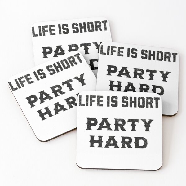 Item preview, Life Is Short Party Hard Bold Typography Party Logo designed and sold by ldjcustomdesign.