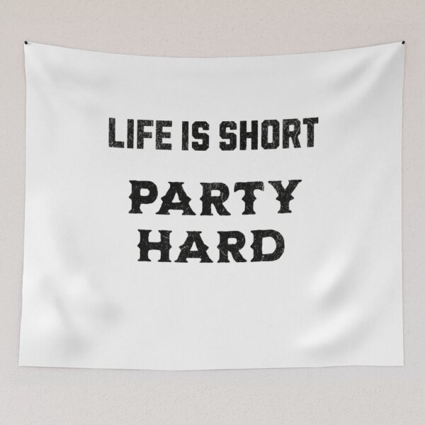 Item preview, Life Is Short Party Hard Bold Typography Party Logo designed and sold by ldjcustomdesign.