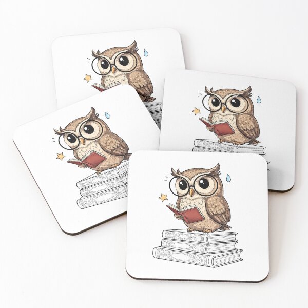 Item preview, Vintage Owl Reading Book designed and sold by Steele-Art.