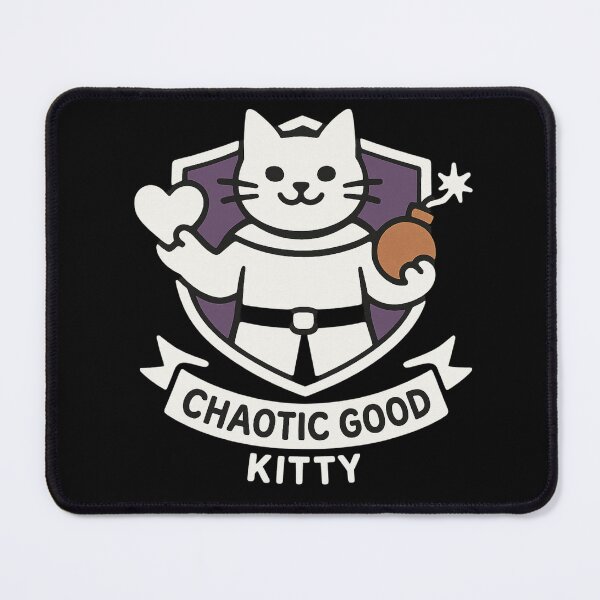 Item preview, Chaotic Good Kitty – DnD Alignment Cat Shirt designed and sold by PurfectAttitude.