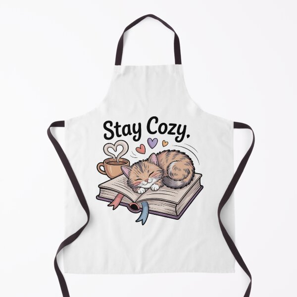 Item preview, Stay Cozy Cute Cat On Book Cozy Reading Kitty designed and sold by PrintCrafting.