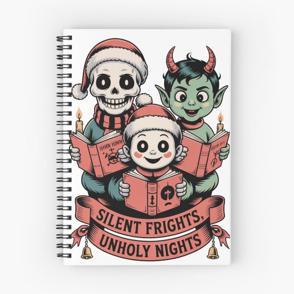 Item preview, Silent Frights Unholy Nights Retro Horror Christmas Art designed and sold by Margot’s Creative World.