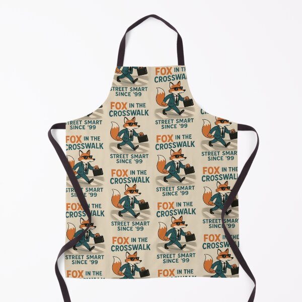 Item preview, Fox in the Crosswalk – Funny Urban Animal Pun Design | Street Smart Fox Cartoon Art designed and sold by WhimsyByPaul.redbubble.com.