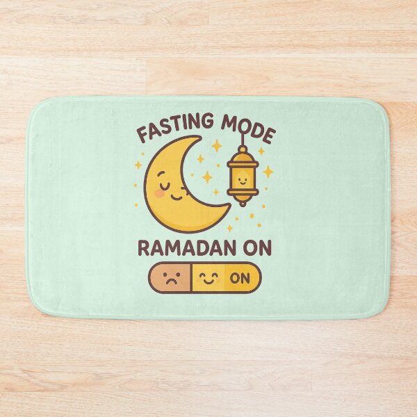 Item preview, Fasting Mode Ramadan On – Kawaii Crescent Moon & Lantern designed and sold by DiamondSkyShirt.