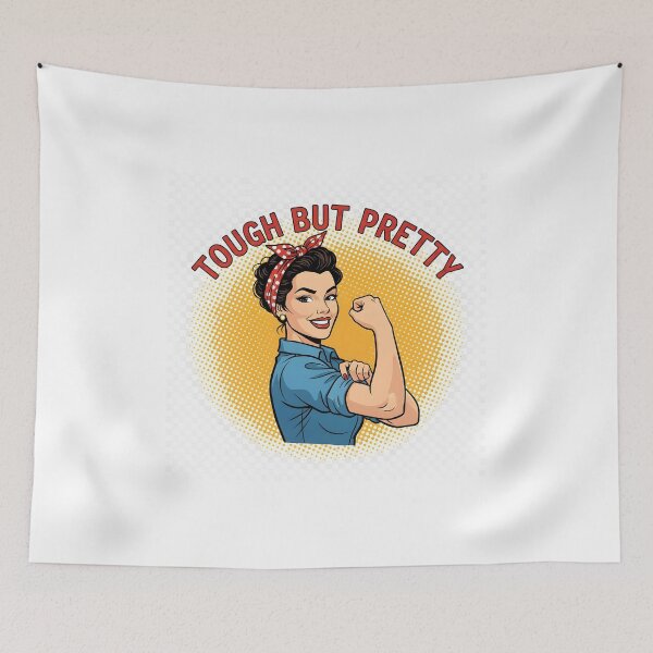 Item preview, Tough But Pretty – Retro Rosie the Riveter Style Empowerment Shirt designed and sold by Kayluv1.