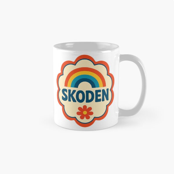 Item preview, SKODEN Golden Bloom Folk Rainbow – Scandinavian Folk Art by heidiannemorris © designed and sold by FOLK ART FUSION.